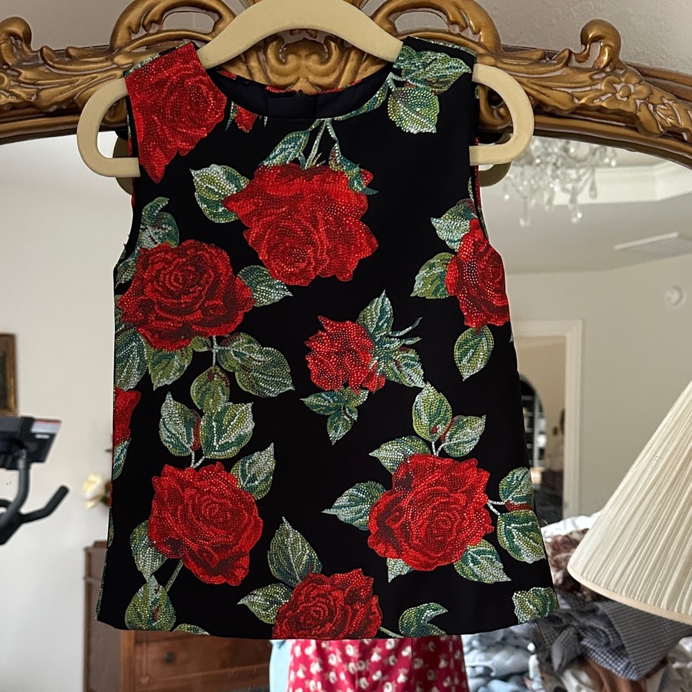 Rose print dress size 2 years